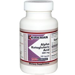 Альфа-кетоглутарова кислота, Alpha Ketoglutaric Acid, Kirkman Labs, 300 мг, 100 капсул - фото
