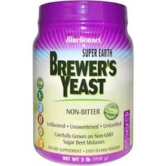 Пивные дрожжи, Brewers Yeast, Bluebonnet Nutrition, Super Earth, 908 гр. - фото