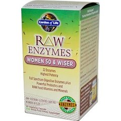 Ферменти для жінок 50+, RAW Enzymes, Garden of Life, 90 капсул - фото