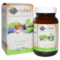 Вітаміни групи В, B-Complex, Garden of Life, mykind Organics, для веганів, органік, 30 таблеток - фото