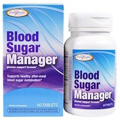 Рівень цукру в крові, Blood Sugar Manager, Enzymatic Therapy, 60 таблеток - фото