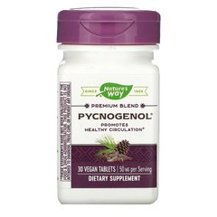 Пикногенол, Pycnogenol, Nature's Way, экстракт сосновой коры, 50 мг, 30 таблеток - фото