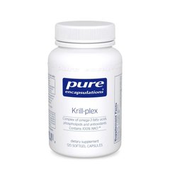 Омега-3 жирные кислоты, фосфолипиды и антиоксиданты, Krill-plex, Pure Encapsulations, 120 капсул - фото