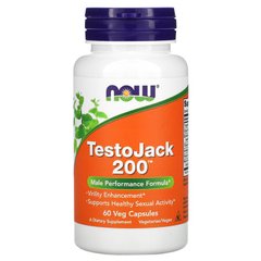Репродуктивне здоров'я чоловіків, TestoJack 200, Now Foods, 60 капсул - фото