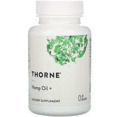 Конопляное масло, Thorne Research, 30 гелевых капсул - фото