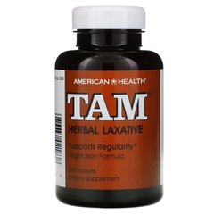 Проносний засіб, TAM, Herbal Laxative, American Health, 250 таблеток - фото