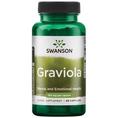 Гравіола, Graviola, Swanson, 530 мг, 60 капсул - фото