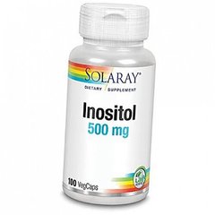Инозитол, Inositol, Solaray, 500 мг, 100 вегетарианских капсул - фото