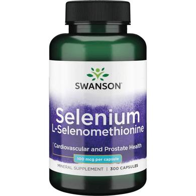 Селен (L-Селенометионин), Selenium, Swanson, 100 мкг, 300 капсул - фото