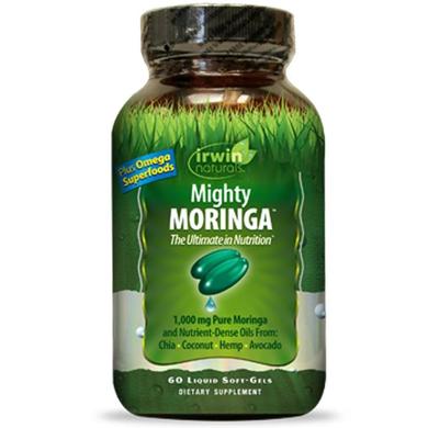 Моринга, Mighty Moringa, Irwin Naturals, 60 гелевых капсул - фото