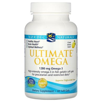 Омега-3 (лимонный вкус), Ultimate Omega, Nordic Naturals, 60 капсул - фото