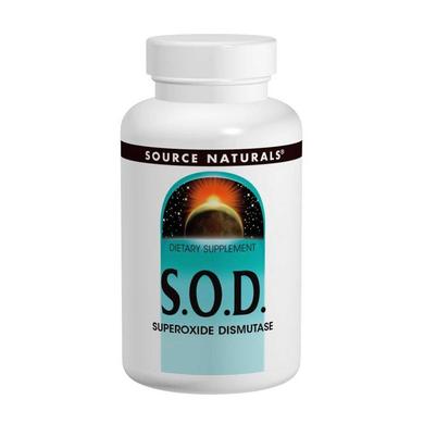Супероксиддисмутаза СОД, S.O.D., Source Naturals, 2000 единиц, 90 таблеток - фото