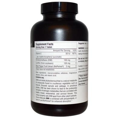 Дииндолилметан, DIM, Source Naturals, 100 мг, 180 таблеток - фото