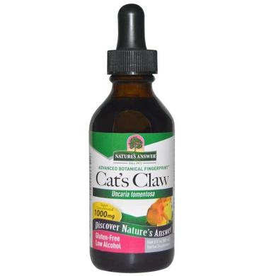 Кошачий коготь (Cat's Claw), Nature's Answer, слабоалкогольный, 1000 мг, 60 мл - фото