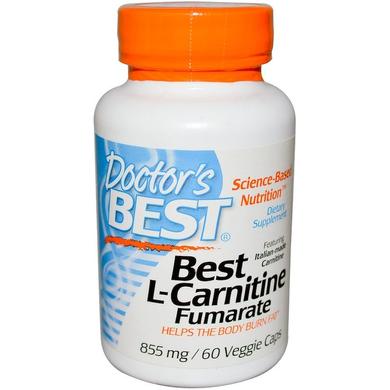 Л-карнітин фумарат, L-Carnitine Fumarate, Doctor's Best, 855 мг, 60 капсул - фото