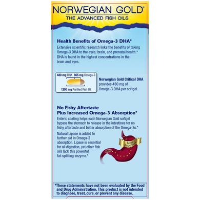 Норвежский рыбий жир, вкус апельсина, Fish Oils, Renew Life, 1200 мг, 60 гелевых капсул - фото