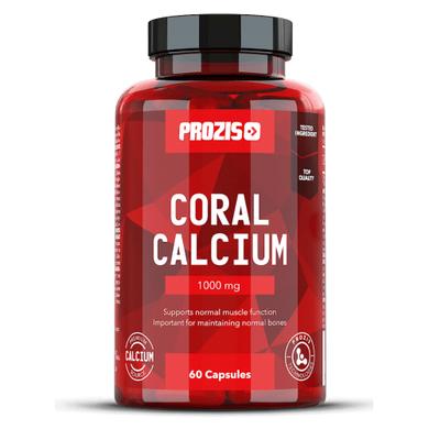 Кальций, Coral Calcium, 1000 мг, Prozis, 60 капсул - фото