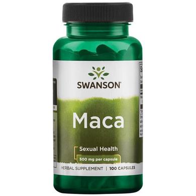 Мака, Maca, Swanson, 500 мг, 100 капсул - фото