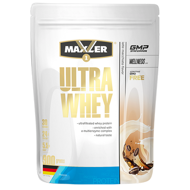 Протеїн, Ultra Whey, Maxler, смак латте макіато, 900 г - фото