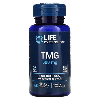 Триметилгліцин, TMG, Life Extension, 500 мг, 60 капсул - фото