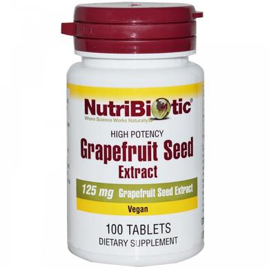 Екстракт грейпфрутової кісточки, Grapefruit Seed Extract, NutriBiotic, 100 таблеток - фото