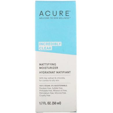 Увлажняющий крем, Facial Moisturizer, Acure Organics, для жирной кожи лица, 50 мл - фото