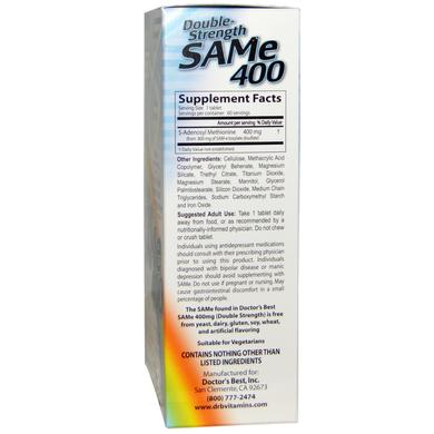Аденозилметіонін, SAM-e (S-Adenosyl-L-Methionine), Doctor's Best, 400 мг, 60 таблеток - фото