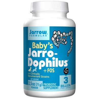 Пробіотики (дофилус) для дітей, Baby's Jarro-Dophilus + FOS, Jarrow Formulas, 71 г - фото