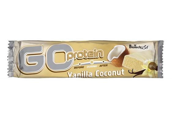 Батончик Go Protein bar, ваниль кокос, BioTech USA, 80 г - фото