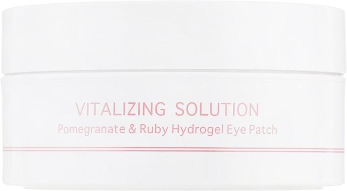 Гидрогелевые патчи с экстрактом граната и рубиновой пудрой, стандартный размер, Pomegranate & Ruby Hydrogel Eye Patch, BeauuGreen, 60 шт - фото
