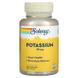 Калий, Potassium, Solaray, 99 мг, 200 капсул, фото – 1