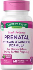 Пренатальна вітамінно мінеральна формула, Nature's Truth, 60 капсул - фото
