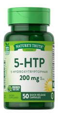 5-гидрокситриптофан, 5-HTP, Nature's Truth, 200 мг, 50 капсул - фото
