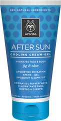 After Sun, Охолоджуючий і зволожуючий крем-гель для обличчя і тіла з інжиром і алое, Apivita, 150 мл - фото