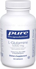 L-глютамін 1000 мг, l-Glutamine 1000 mg, Pure Encapsulations, 90 капсул - фото
