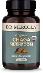 Органический гриб Чага, Organic Chaga Mushroom, Dr. Mercola, 30 таблеток - фото