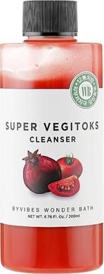 Осветляющая детокс-пенка для жирной кожи, Super Vegitoks Cleanser Red, Wonder Bath, 200 мл - фото