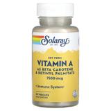Витамин А, Dry Vitamin A, Solaray, 25,000 МЕ, 60 капсул, фото