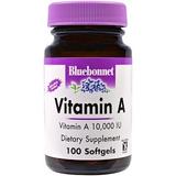 Витамин А, Vitamin A, Bluebonnet Nutrition, 10000 МЕ, 100 капсул, фото