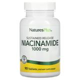 Ниацинамид, Niacinamide, Nature's Plus, 1000 мг, 90 капсул, фото
