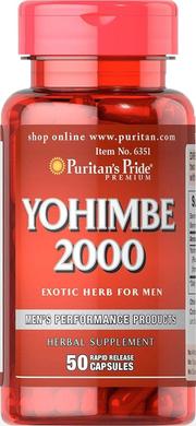 Йохимбе, Yohimbe, Puritan's Pride, 2000 мг, 50 капсул - фото