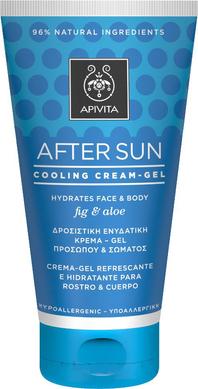 After Sun, Охлаждающий и увлажняющий крем-гель для лица и тела с инжиром и алоэ, Apivita, 150 мл - фото