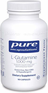 L-глютамин 1000 мг, l-Glutamine 1000 mg, Pure Encapsulations, 90 капсул - фото