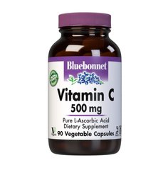 Витамин С 500мг, Bluebonnet Nutrition, 90 вегетарианских капсул - фото