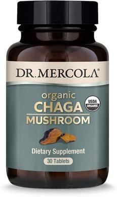 Органічний гриб Чага, Organic Chaga Mushroom, Dr. Mercola, 30 таблеток - фото