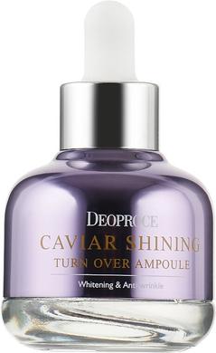 Сыворотка с экстрактом икры для интенсивного восстановления кожи лица, Caviar Shining Turn Over Ampoule Renewal, Deoproce, 30 мл - фото