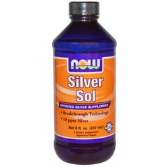Гидрозоль серебра (коллоидное серебро), Silver Sol, Now Foods, 237 мл - фото