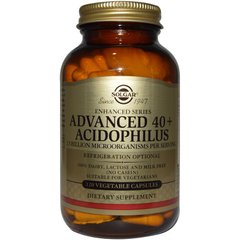 Пробиотики, Probiotics, Solgar, Ацидофилус 40+, 120 капсул - фото
