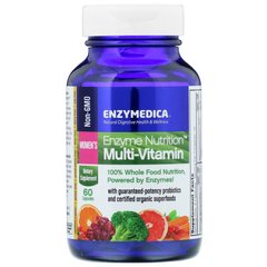 Мультивитамины и ферменты для женщин, Enzyme Nutrition Multi-Vitamin, Women's, Enzymedica, 60 капсул - фото