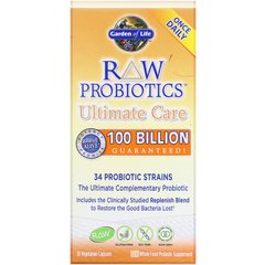 Пробиотики наилучшей поддержки, Probiotics Ultimate Care, Garden of Life, 30 капсул - фото